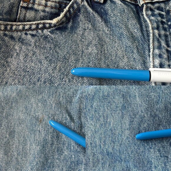 80s vintage Highwaisted Levi's Jeans Acidwash Bleached Orange Tab Tapered Mom. - Picture 7 of 7